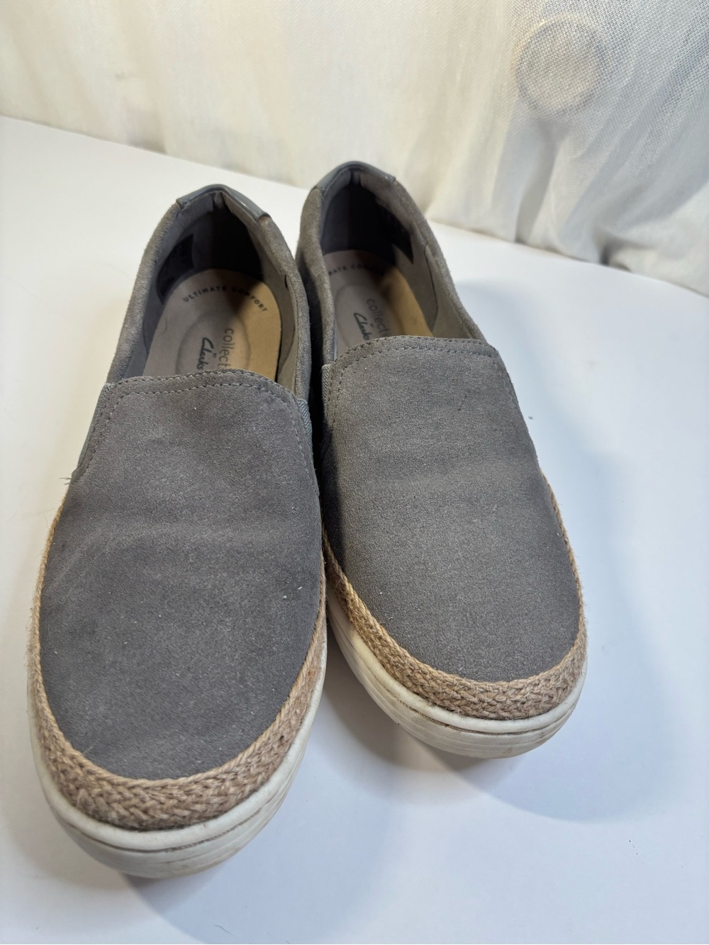 Collection by Clarks Gray Slip-On Espadrille Sneakers 8.5